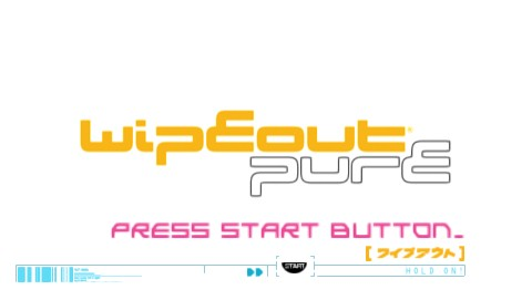 Wipeout Pure title screen for PSP